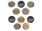 Scallop Seashell Beach Shell 0.6&#x22; (15mm) Round Metal Shank Buttons for Sewing - Set of 10